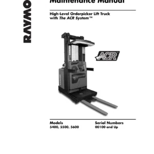 Raymond 5400 5500 5600 ACR Orderpicker Maintenance Manual - PDF