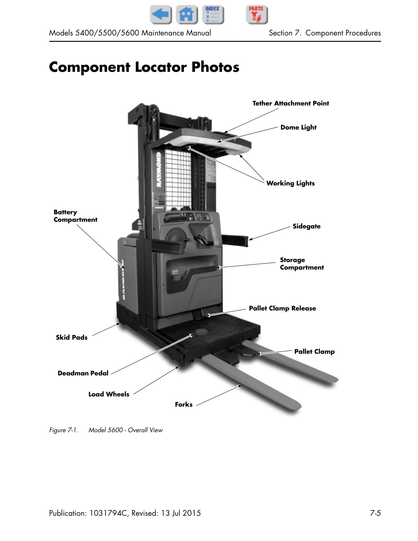 Raymond 5400 5500 5600 High-Level Orderpicker Maintenance Manual - ACR System (1031794C) - Image 2