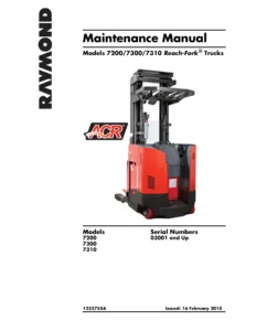 Raymond 7200 7300 7310 Reach-Fork Maintenance Manual 2018 PDF