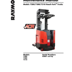 Raymond 7200 7300 7310 Reach-Fork Maintenance Manual 2018 PDF