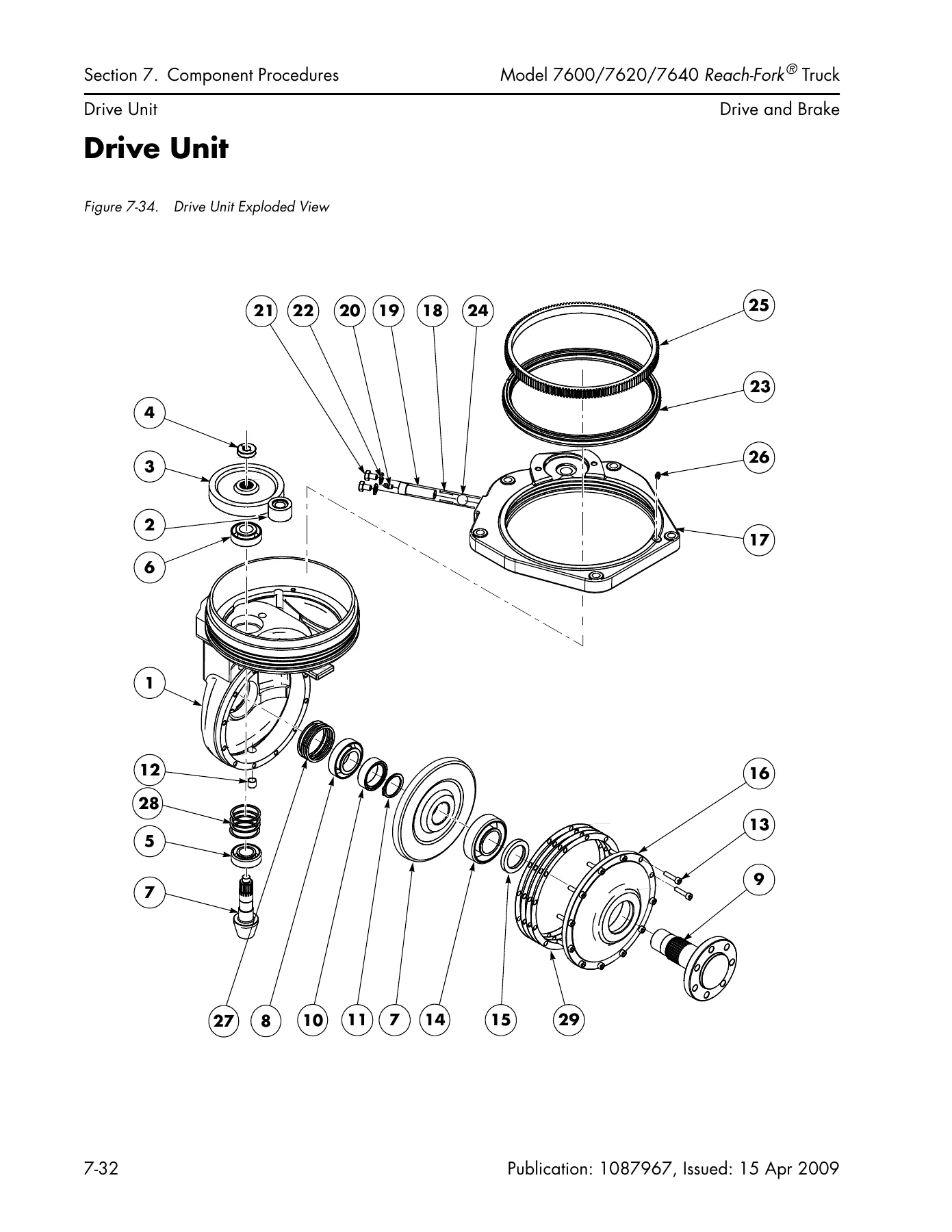Raymond 7600 7620 7640 Reach-Fork Truck Maintenance Manual - ACR System 1087967 - Image 2