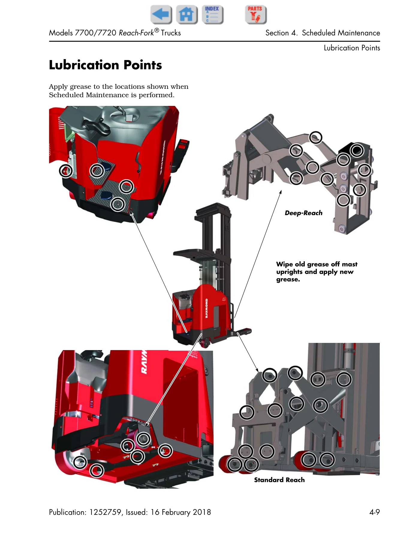 Raymond 7700/7720 Reach-Fork Lift Truck Maintenance Manual 1252759A - Serial 65,001 and Up - Image 2