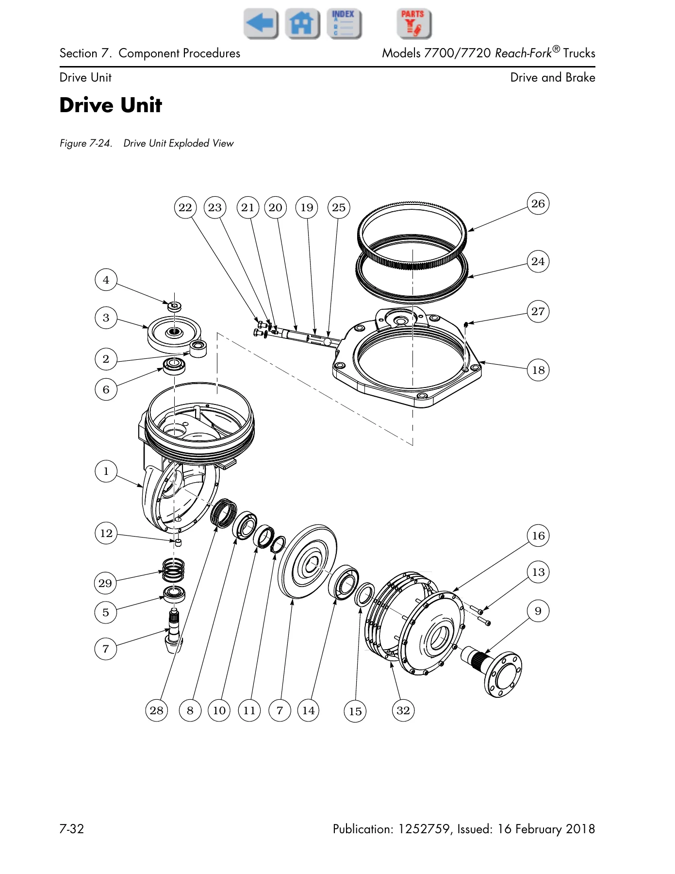 Raymond 7700/7720 Reach-Fork Lift Truck Maintenance Manual 1252759A - Serial 65,001 and Up - Image 3