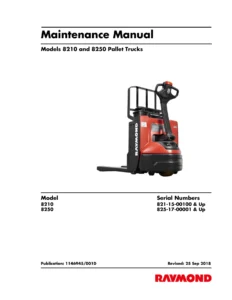 Raymond 8210 and 8250 Pallet Truck Maintenance Manual - PDF Service and Repair Guide