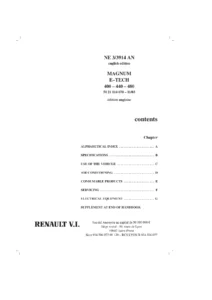 Renault Magnum E-Tech 400 440 480 Driver Handbook 2003 - NE 3/3914 English Edition PDF