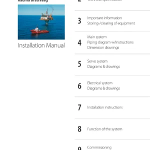 Rolls-Royce Rauma Brattvaag Deck Machinery Installation Manual - Winch, Windlass, Towing & Anchor Handling Systems PDF