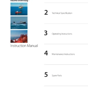 Rolls-Royce Rauma Brattvaag Deck Machinery Instruction Manual - Windlass, Mooring, Tugger, Anchor Handling Winch & Capstan