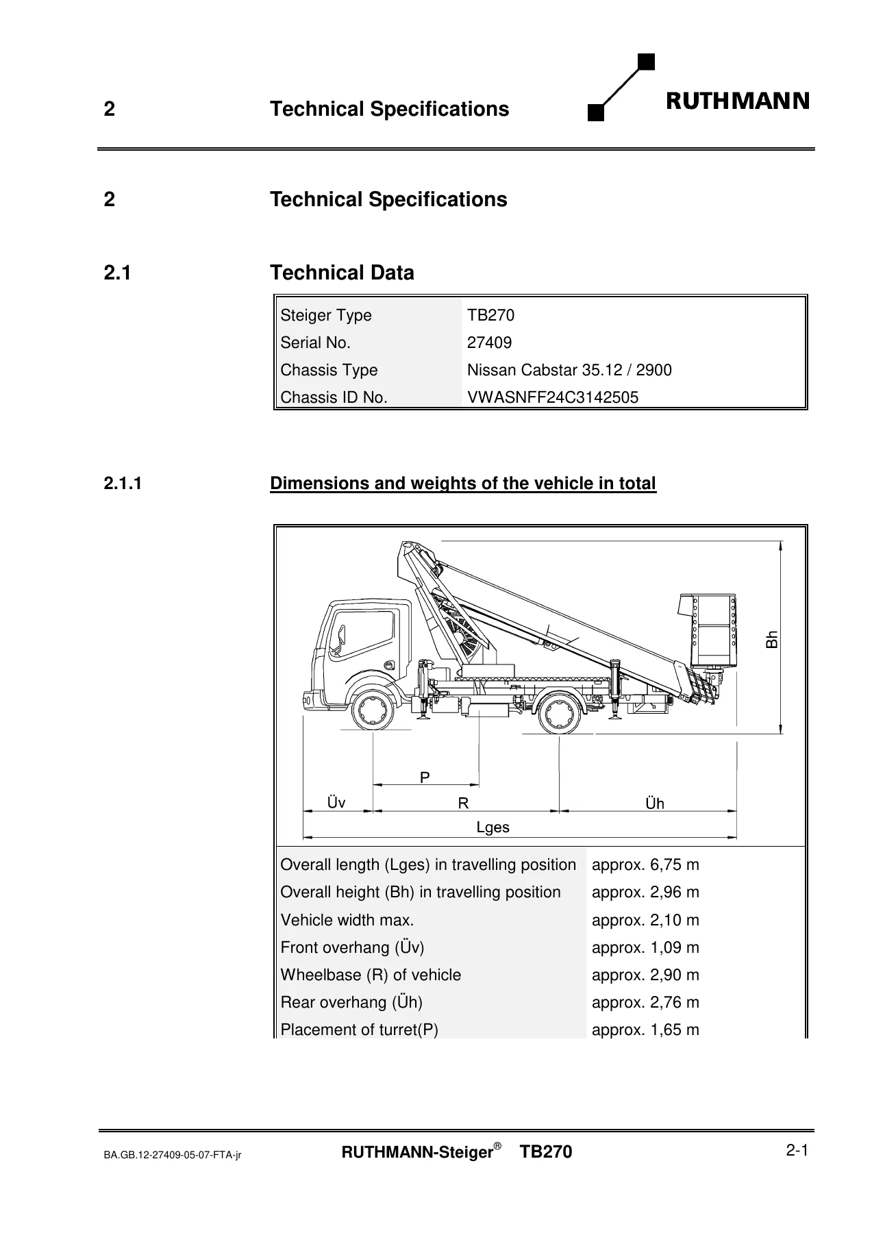 Ruthmann-Steiger TB270 Operating and Maintenance Instructions - PDF Manual - Image 3