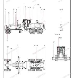 SANY STG265C-10 Motor Grader Parts Book - Illustrated Parts Catalog PDF
