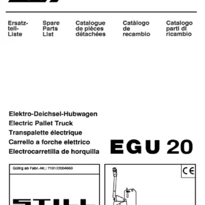 STILL EGU 20 Electric Pallet Truck Spare Parts Catalogue – Series 0122 PDF