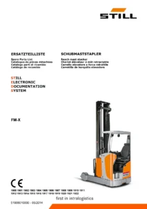 STILL FM-X Reach Mast Stacker Spare Parts Catalogue - 3053 Page PDF Download