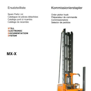 STILL MX-X Order Picker Spare Parts Catalogue 5231 801 0100 Multilingual PDF