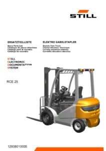 STILL RCE 25 Series 1293 Electric Forklift Spare Parts Catalogue 2023 Multilingual PDF