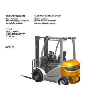 STILL RCE 25 Series 1293 Electric Forklift Spare Parts Catalogue 2023 Multilingual PDF