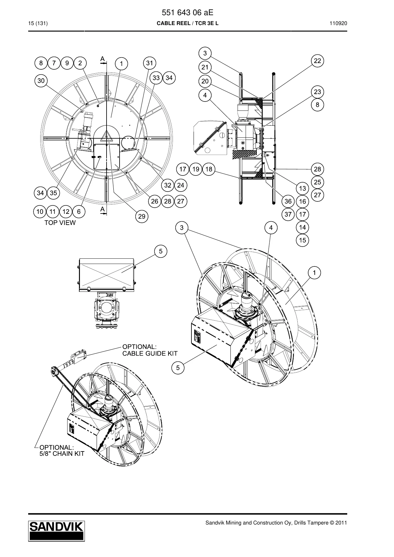 Sandvik DD321-40C Rear End Module Parts Catalog - Section 11 PDF - Image 2