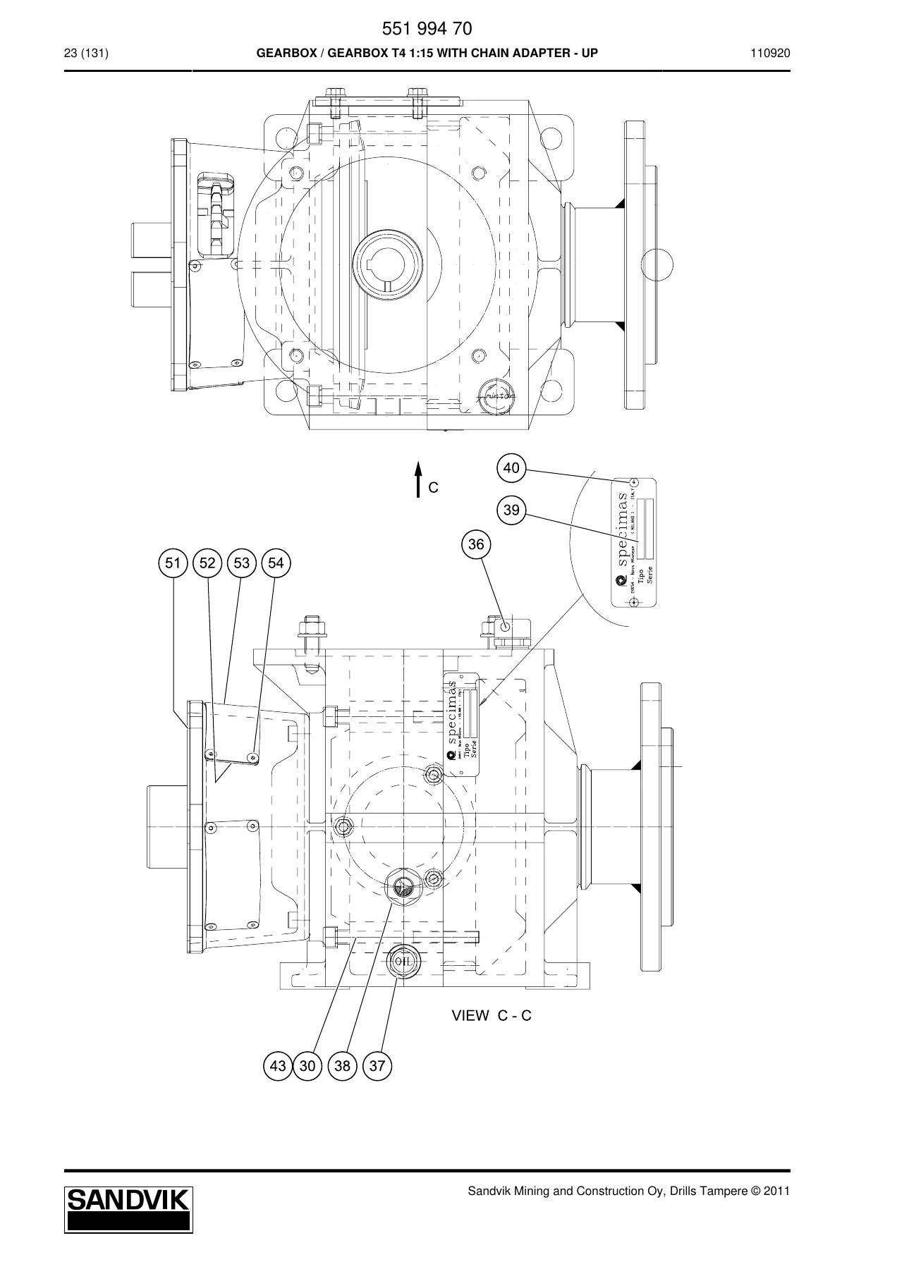 Sandvik DD321-40C Rear End Module Parts Catalog - Section 11 PDF - Image 3