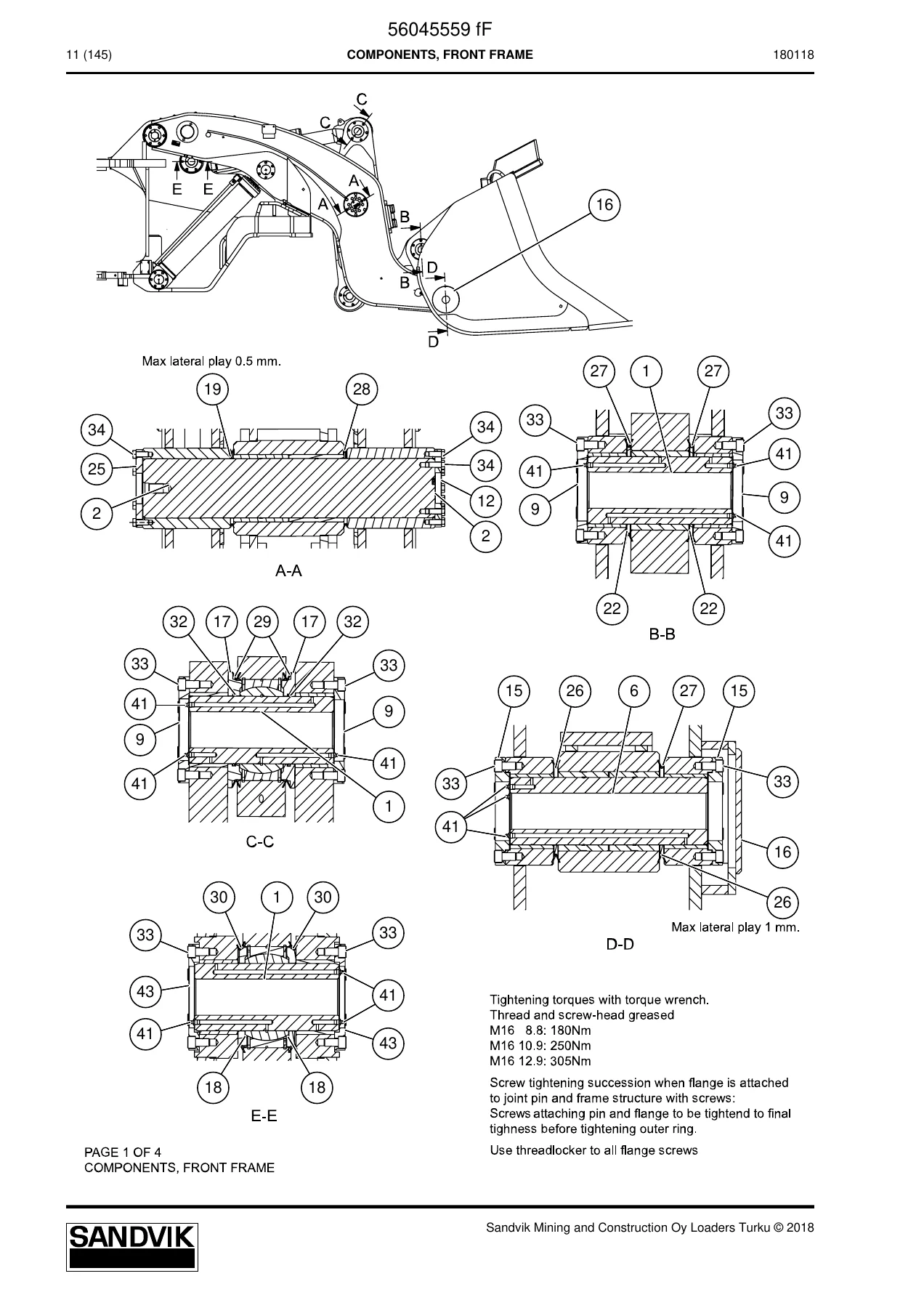 Sandvik LH517 Parts Catalog - Section 4 Frame Structures L817D641 2018 PDF - Image 2