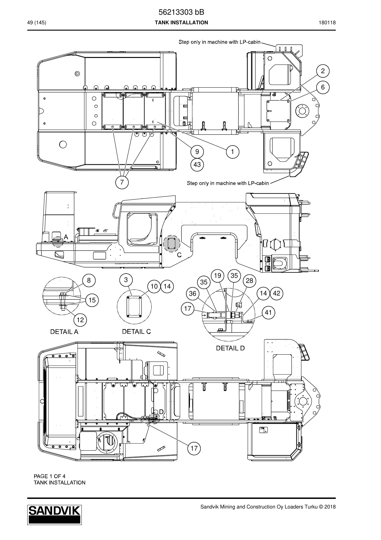 Sandvik LH517 Parts Catalog - Section 4 Frame Structures L817D641 2018 PDF - Image 3