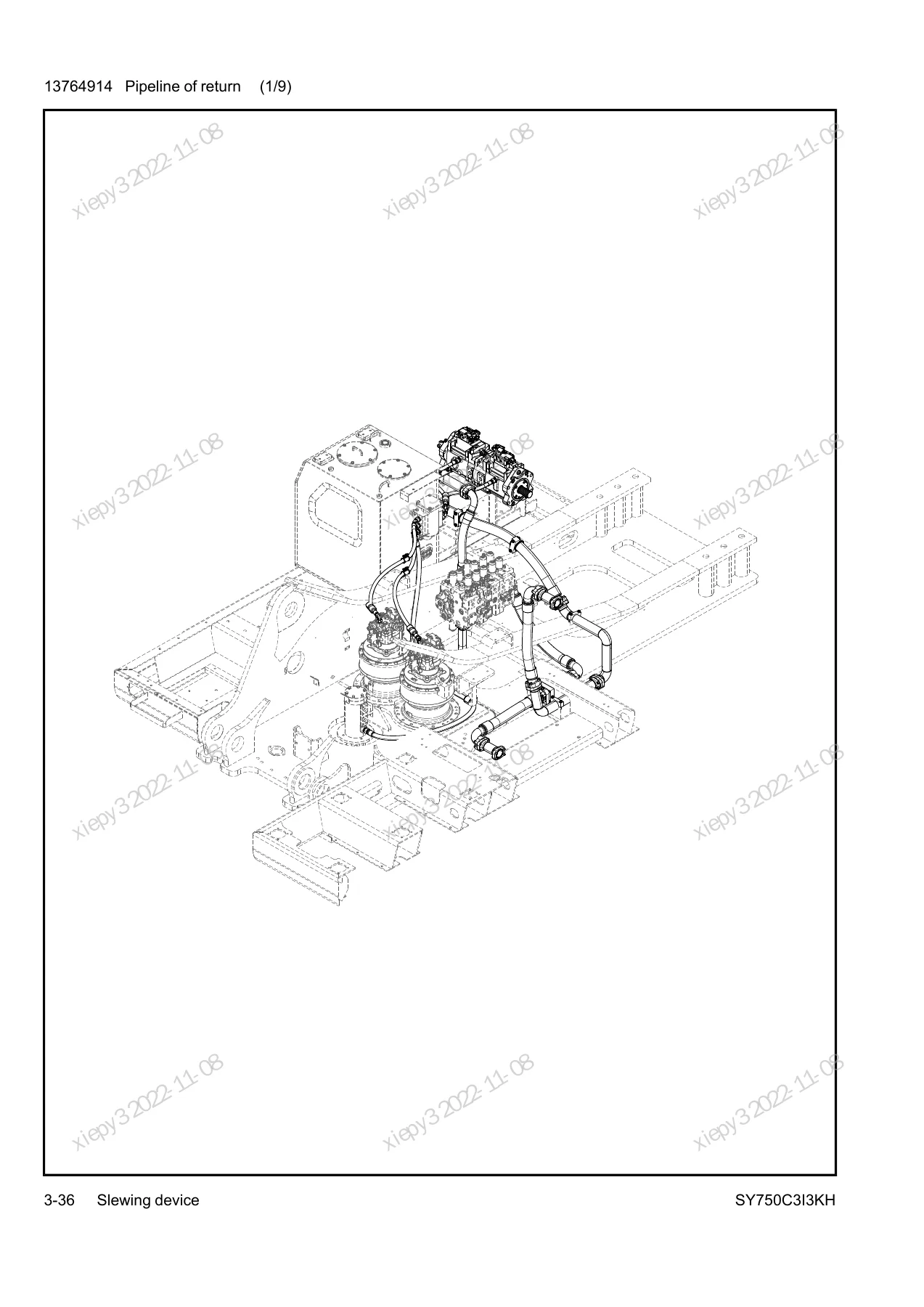 Sany SY750C3I3KH Hydraulic Excavator Parts Book - Illustrated PDF Catalog 2022 - Image 3