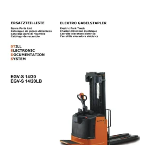 Still EGV-S 14/20 & EGV-S 14/20LB Electric Fork Truck Spare Parts Catalogue - PDF Download