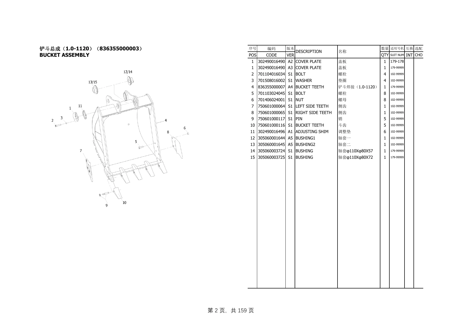 Sunward SWE215F-5 Excavator Parts Book 881700000000 PDF - Image 2