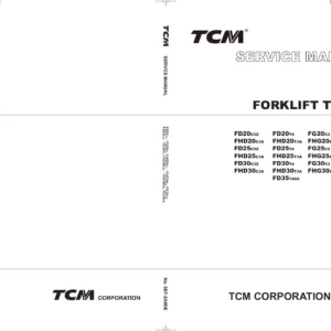 TCM FD FG FHD FHG 20-35 Series Forklift Service Manual – 2.0 to 3.5 Ton Diesel & Gas Repair Guide PDF (SEF-2A0DE)