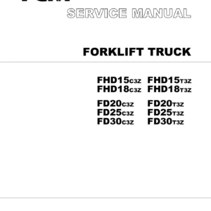 TCM FD FHD T3Z C3Z Series Forklift Service Manual SEF-0L6AE - 1.5 to 3.0 Ton Diesel Trucks