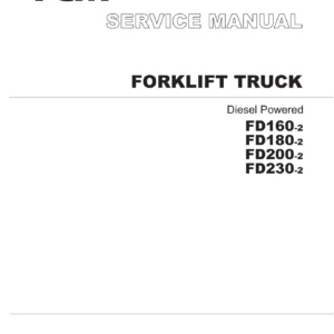 TCM FD160-2 FD180-2 FD200-2 FD230-2 Forklift Service Manual - Diesel SEF-90SAE