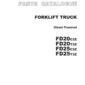 TCM FD20c3z FD20t3z FD25c3z FD25t3z Diesel Forklift Parts Catalogue - PF-2U0C PDF