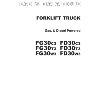 TCM FG30 FD30 Series Forklift Truck Parts Catalog PF-2B8G - Gas & Diesel FG30C3 FD30C3 FG30T3 FD30T3 FG30W3 FD30W3 - English Japanese PDF