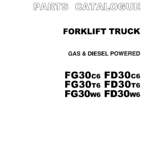 TCM FG30C6 FG30T6 FG30W6 FD30C6 FD30T6 FD30W6 Forklift Parts Catalogue PF-36PC PDF