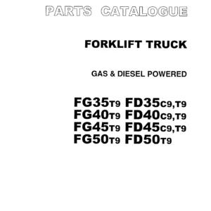 TCM FG35 FG40 FG45 FG50 T9 & FD35 FD40 FD45 FD50 C9-T9 Forklift Parts Catalogue PF-43AA - Gas & Diesel PDF