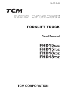 TCM FHD15 FHD18 Diesel Forklift Parts Catalogue PDF Download - FHD15C3Z FHD15T3Z FHD18C3Z FHD18T3Z