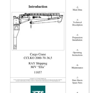 TTS CCLKO 2000-70-36.5 Cargo Crane User Manual - Machine 11857 PDF