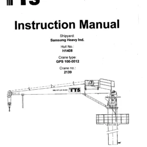 TTS Marine GPS 100-0512 Provision Crane Instruction Manual - Crane 2139 PDF