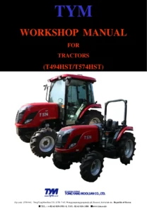 TYM T494HST T574HST Tractor Workshop Manual 2019 - Full PDF Repair Guide