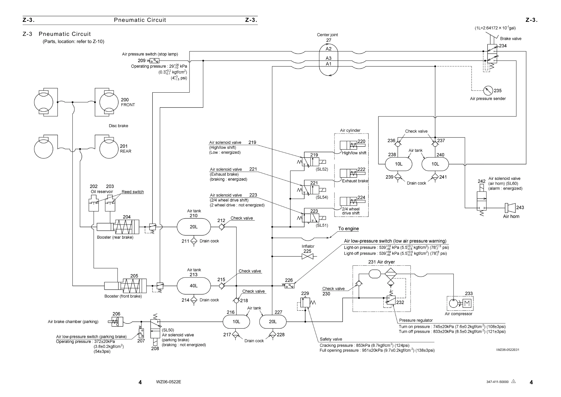 Tadano GR-750XL-2 Rough Terrain Crane Service Manual - Circuit Diagrams & Data (Serial 547121 & Up) - Image 3