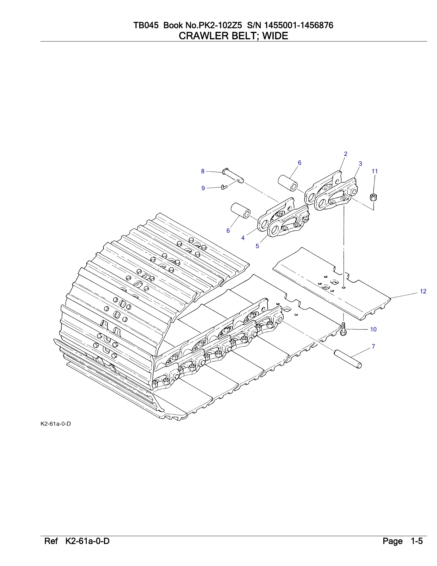 Takeuchi TB045 Excavator Parts Catalog PDF - PK2-102Z5 Serial 1455001-1456876 - Image 2