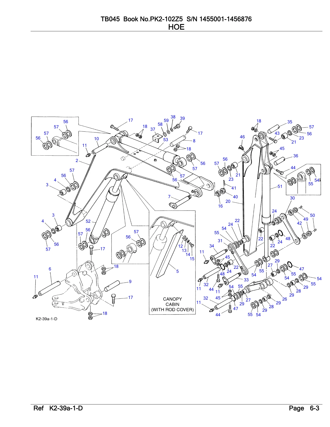 Takeuchi TB045 Excavator Parts Catalog PDF - PK2-102Z5 Serial 1455001-1456876 - Image 3