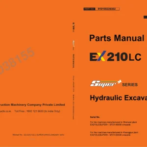 Tata Hitachi EX210LC Super Plus Hydraulic Excavator Parts Manual 910100220302 - PDF Download