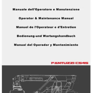 Terex Fantuzzi CS Container Stacker Operator & Maintenance Manual - CS 45 KS Multilingual