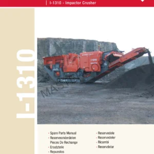Terex Finlay I-1310 Impactor Crusher Spare Parts Manual - Master Copy PDF