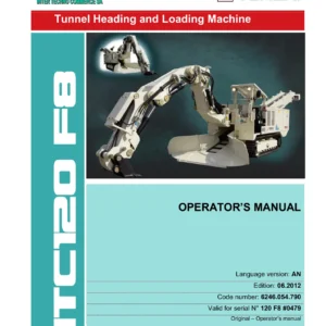 Terex ITC120 F8 Tunnel Heading Machine Operator Manual - PDF Download