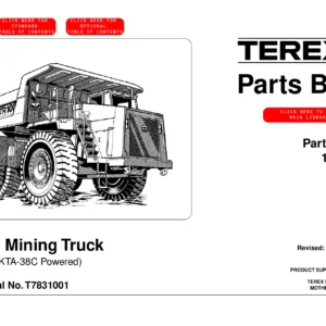 Terex TR100 Mining Truck Parts Book 15272787 Serial T7831001 PDF