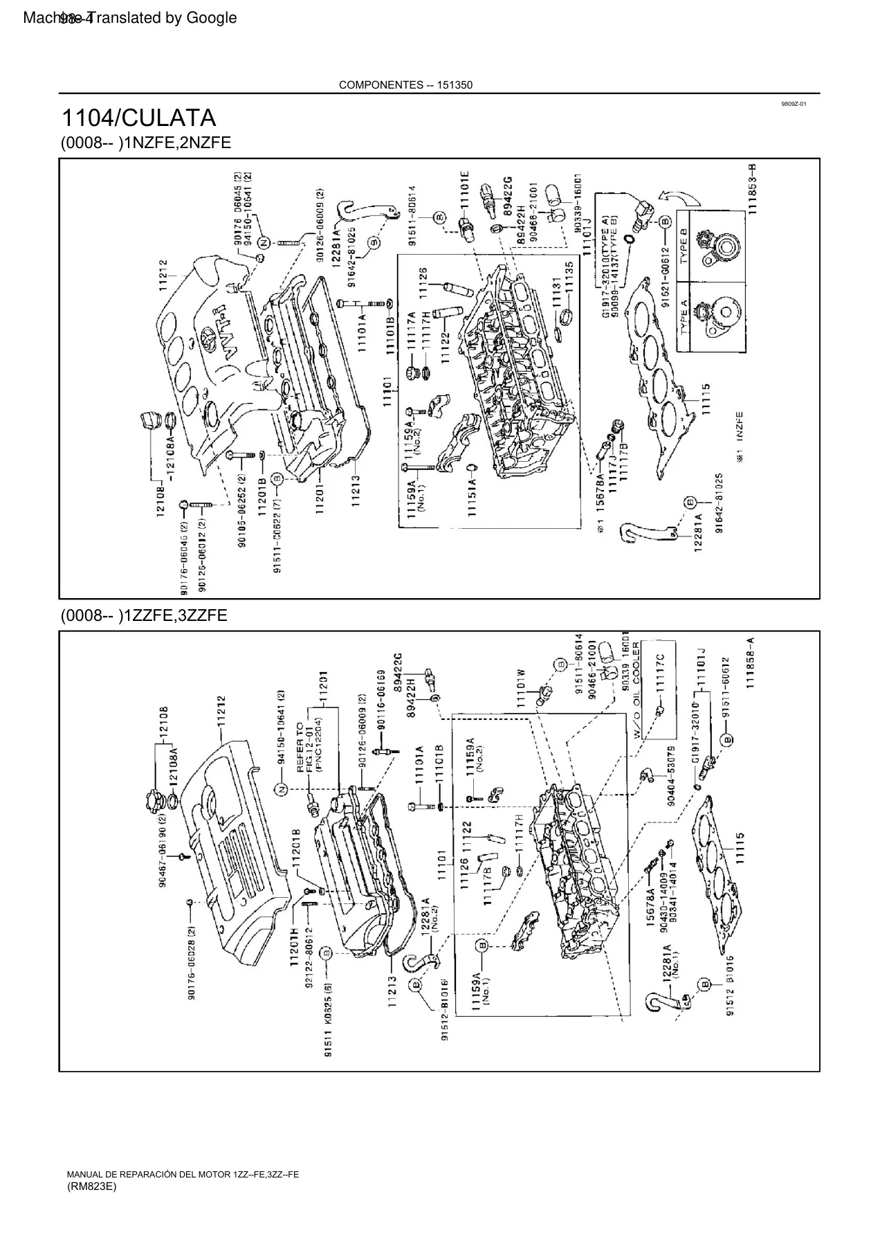 Toyota Corolla 1ZZ-FE y 3ZZ-FE (ZZE121/ZZE122) Manual de Reparación del Motor RM823E - PDF - Image 3