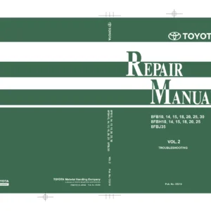 Toyota Electric Forklift 8FB10-30 8FBJ35 Electrical Troubleshooting Manual Vol.2 CE210