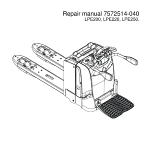 Toyota LPE200 LPE220 LPE250 Repair Manual 7572514-040 PDF Download