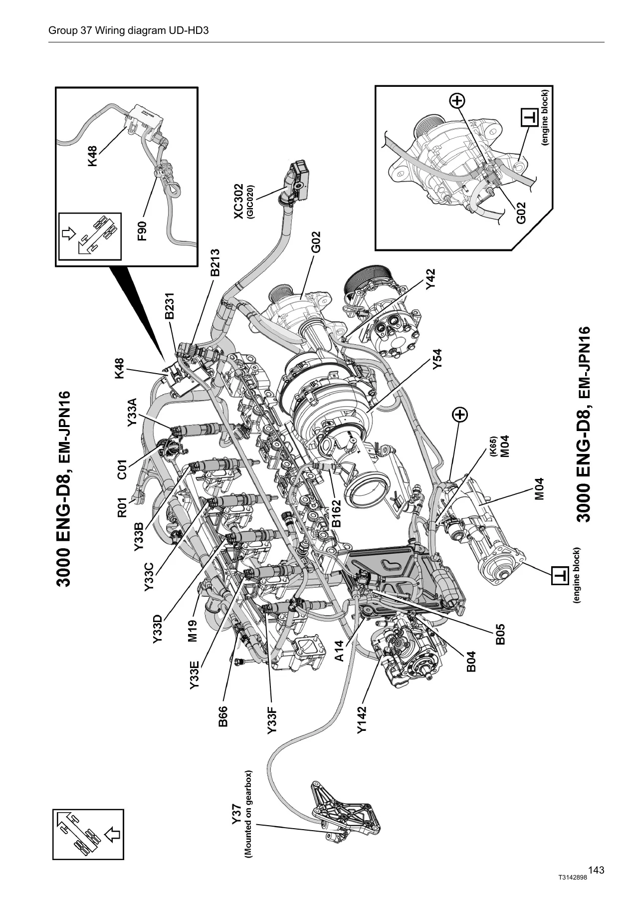 UD Trucks HD3 Group 37 Wiring Diagram Manual - 89442979 - Image 3
