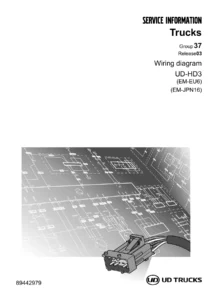 UD Trucks HD3 Group 37 Wiring Diagram Manual - 89442979