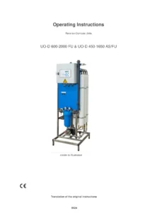 UO-D 600-2000 FU & 450-1650 AS/FU Reverse Osmosis Units Operating Instructions Manual